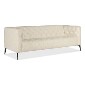 Beaumont Lane Modern Traditional Stationary Sofa with Beige Fabric