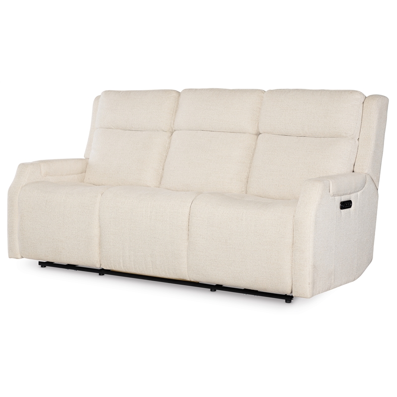 Beaumont Lane Cream Fabric Zero Gravity Power Sofa with Power Headrest & Lumbar