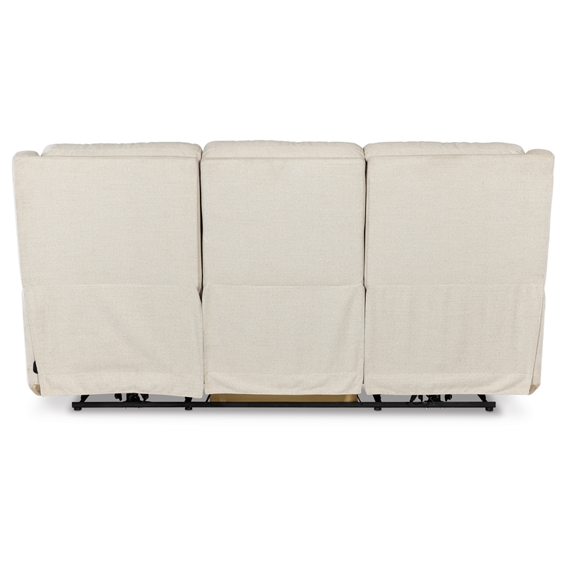 Beaumont Lane Cream Fabric Zero Gravity Power Sofa with Power Headrest & Lumbar