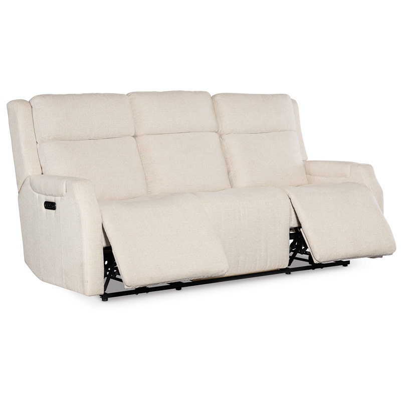 Beaumont Lane Cream Fabric Zero Gravity Power Sofa with Power Headrest & Lumbar