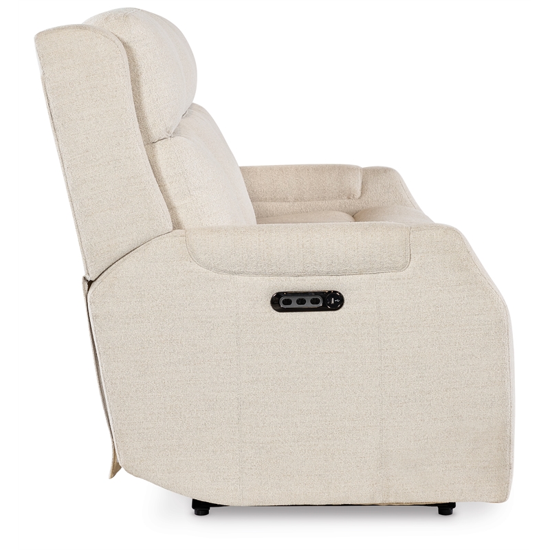 Beaumont Lane Cream Fabric Zero Gravity Power Sofa with Power Headrest & Lumbar