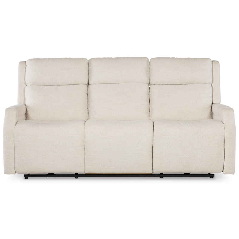 Beaumont Lane Cream Fabric Zero Gravity Power Sofa with Power Headrest & Lumbar