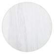 Beaumont Lane Round Dining Table with Marble Top on a Natural Wood Base