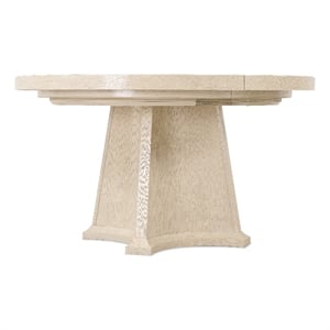 Beaumont Lane Round Dining Table with One 20-inch Leaf in Natural Wood Finish