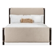 Beaumont Lane Transitional Queen Beige Fabric Upholstered Panel Bed