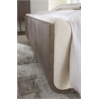 Beaumont Lane Modern Queen Beige Fabric Upholstered Panel Bed