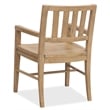 Beaumont Lane Driftwood Splatback Arm Chair in Light Brown Wood
