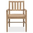Beaumont Lane Driftwood Splatback Arm Chair in Light Brown Wood