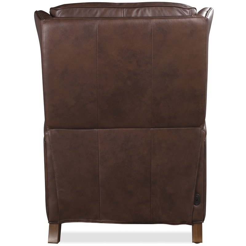 Beaumont Lane Lansing Power Recliner with Power Headrest in Brown Leather
