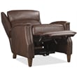 Beaumont Lane Lansing Power Recliner with Power Headrest in Brown Leather
