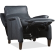 Beaumont Lane Wrenn Power Recliner with Power Headrest in Blue Leather