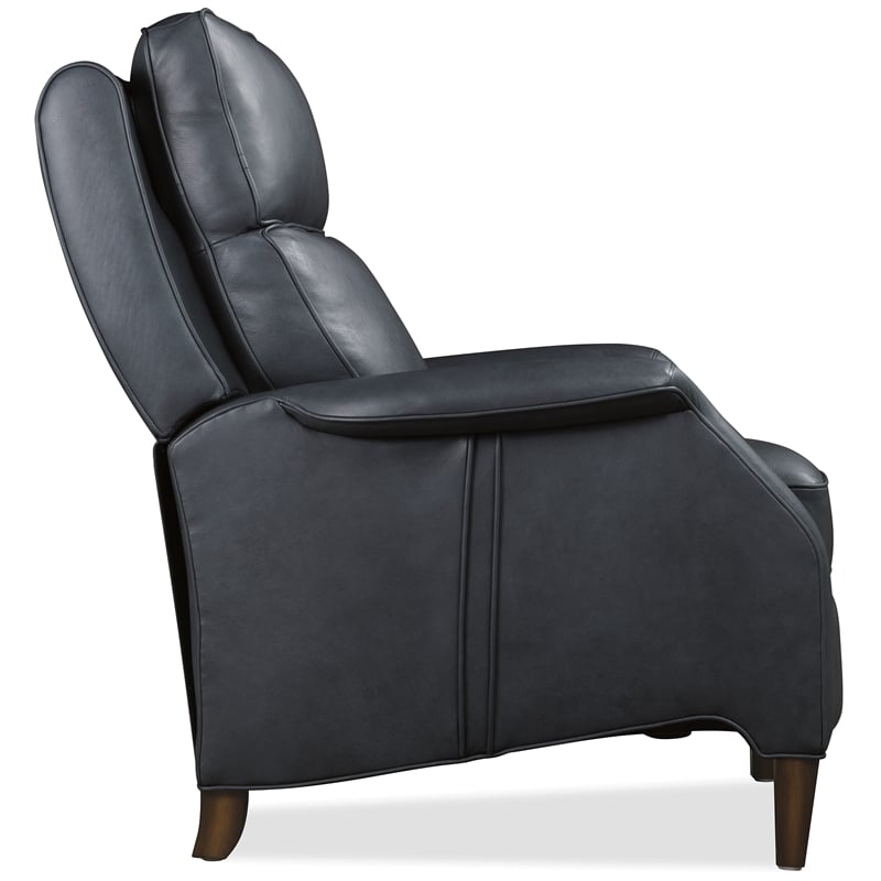 Beaumont Lane Wrenn Power Recliner with Power Headrest in Blue Leather