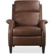 Beaumont Lane Wrenn Power Recliner with Power Headrest in Brown Leather