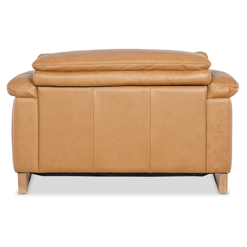 Beaumont Lane Power Recliner with Power Headrest in Brown Leather