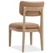 Beaumont Lane Contemporary Upholstered Side Chair in Brown Leather