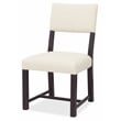 Beaumont Lane Transitional Upholstered Side Chair in Beige Wood