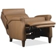 Beaumont Lane Power Recliner with Pop-Up Headrest in Brown Leather