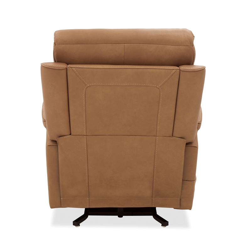 Beaumont Lane Lift Chair with Power Recline Headrest and Lumbar in Brown Leather