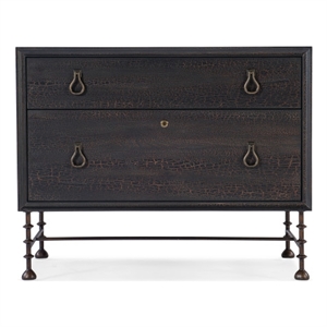 Beaumont Lane Contemporary Wood Lateral File Cabinet in Black Finish