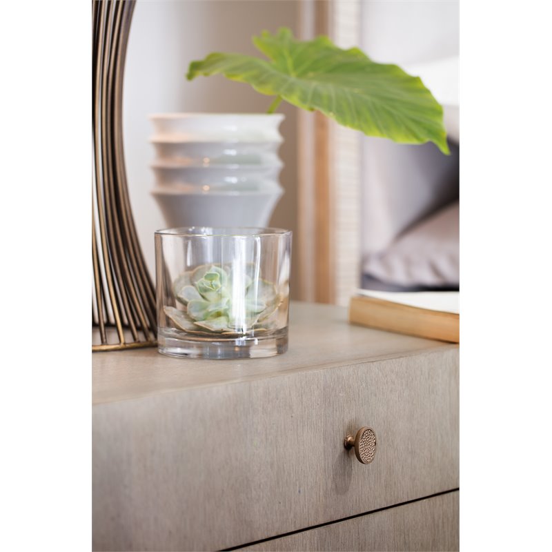 Beaumont Lane Set of 5 King Upholstered Bed & Dresser & Mirror & Nightstands