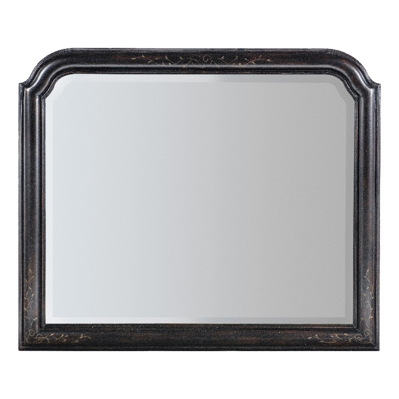 Beaumont Lane Set of 5 King Fabric Bed and Server and Mirror and Nightstands