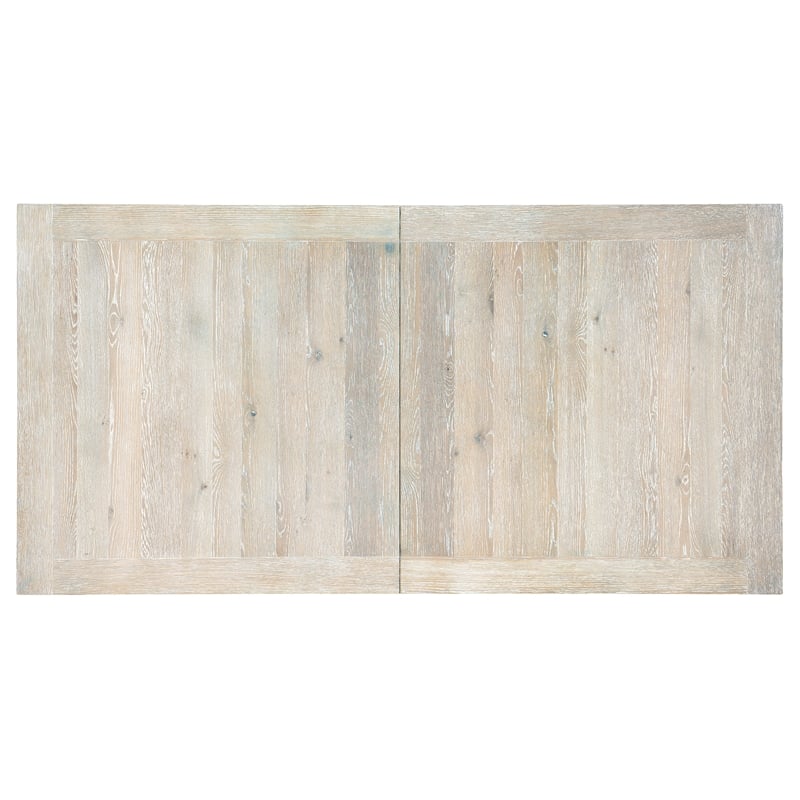 Beaumont Lane Set of 9 Rectangle Dining Table with 2 Leaves & Spindle Arm Chairs