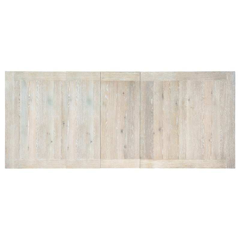 Beaumont Lane Set of 9 Rectangle Dining Table with 2 Leaves & Spindle Arm Chairs