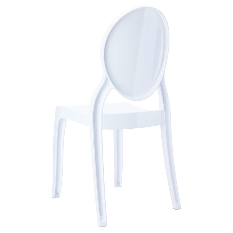 Beaumont Lane Modern Polycarbonate Stackable Baby Chair in Glossy White