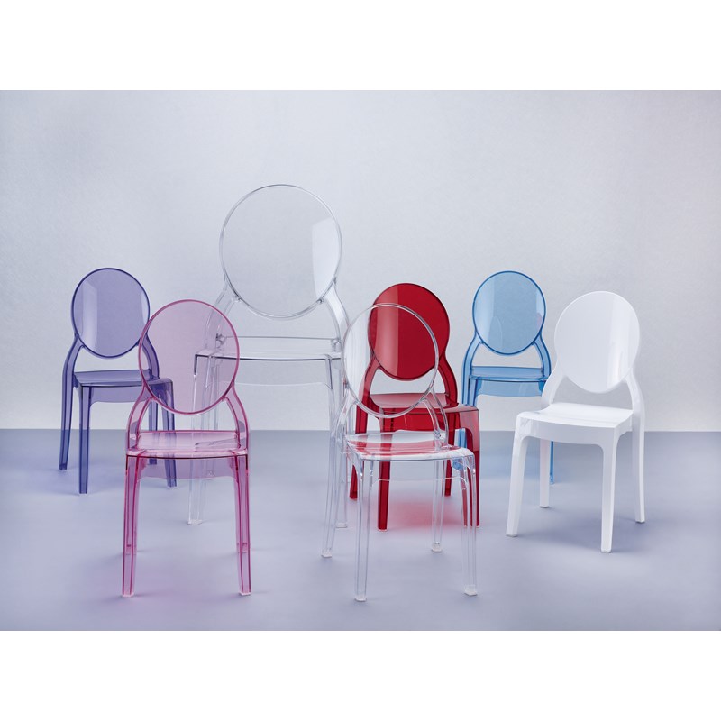 Beaumont Lane Modern Polycarbonate Stackable Baby Chair in Glossy White