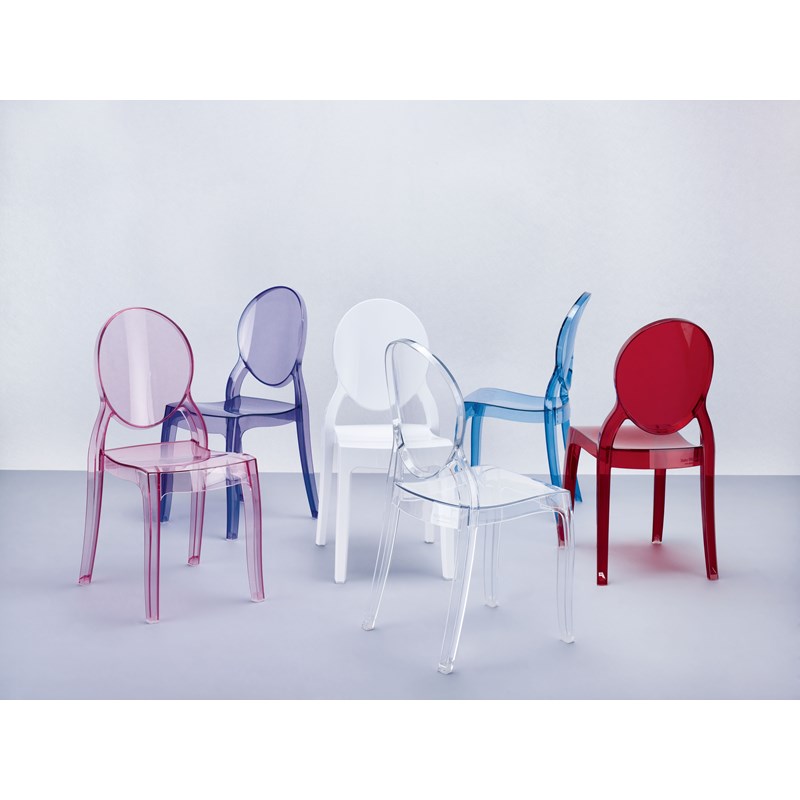 Beaumont Lane Modern Polycarbonate Stackable Baby Chair in Glossy White