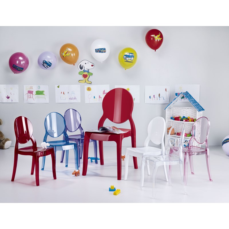 Beaumont Lane Modern Polycarbonate Stackable Baby Chair in Glossy White