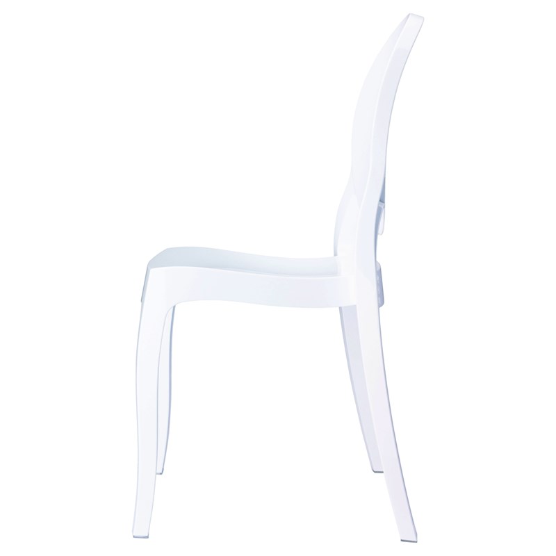 Beaumont Lane Modern Polycarbonate Stackable Baby Chair in Glossy White