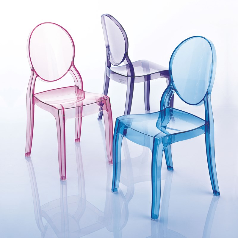 Beaumont Lane Modern Polycarbonate Stackable Baby Chair in Glossy White