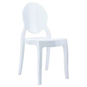 Beaumont Lane Modern Polycarbonate Stackable Baby Chair in Glossy White