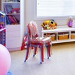 Beaumont Lane Modern Polycarbonate Stackable Baby Chair in Transparent Pink