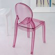 Beaumont Lane Modern Polycarbonate Stackable Baby Chair in Transparent Pink
