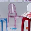 Beaumont Lane Modern Polycarbonate Stackable Baby Chair in Transparent Pink