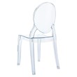 Beaumont Lane Modern Polycarbonate Stackable Baby Chair in Transparent Clear