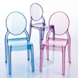 Beaumont Lane Modern Polycarbonate Stackable Baby Chair in Transparent Clear