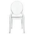 Beaumont Lane Modern Polycarbonate Stackable Baby Chair in Transparent Clear