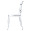 Beaumont Lane Modern Polycarbonate Stackable Baby Chair in Transparent Clear