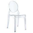 Beaumont Lane Modern Polycarbonate Stackable Baby Chair in Transparent Clear