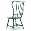 Beaumont Lane Transitional Spindle Back Wood Dining Chair in Blue Finish