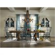 Beaumont Lane Transitional Spindle Back Wood Dining Chair in Blue Finish