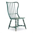 Beaumont Lane Transitional Spindle Back Wood Dining Chair in Blue Finish