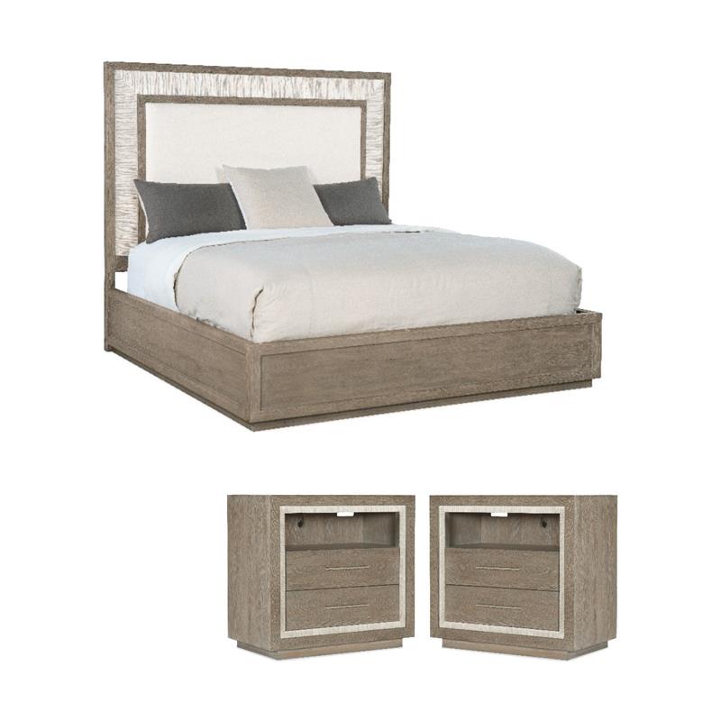 Beaumont Lane 3-Piece Bedroom Set of King Bed and 2 Nightstands