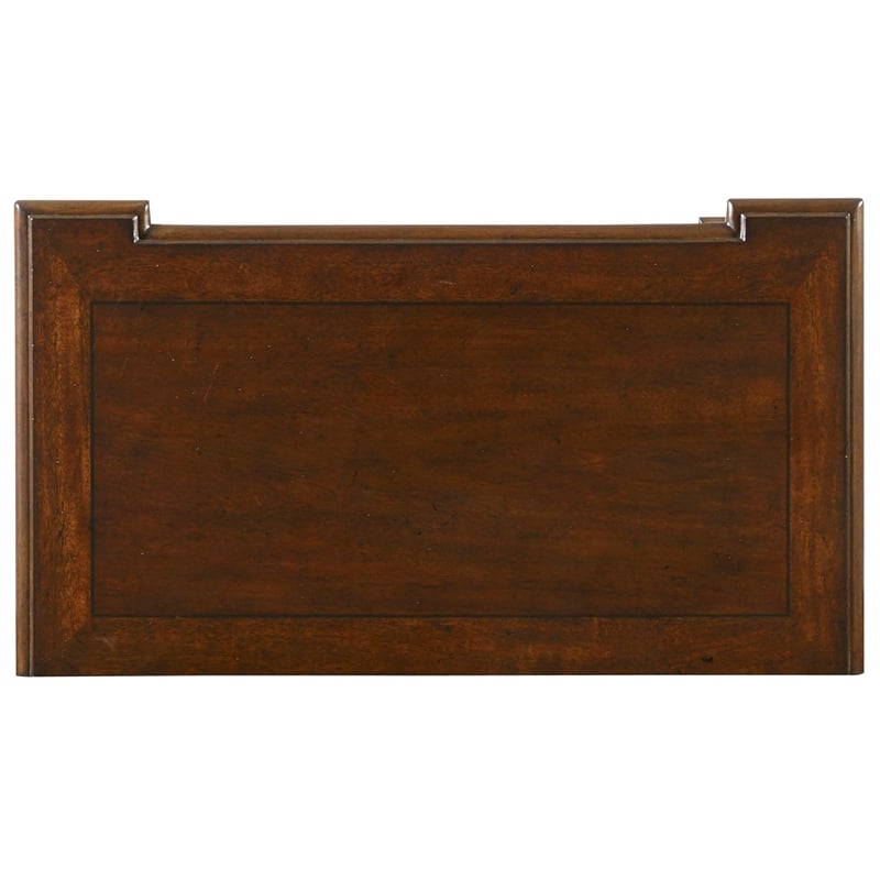 Beaumont Lane Set of Mahogany 2 Nightstands & Tufted King Bed