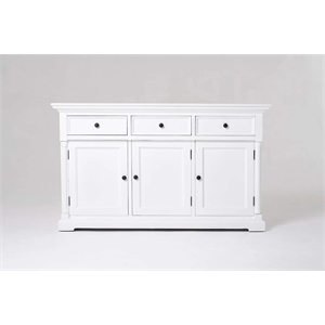Beaumont Lane Solid Mahogany Sideboard with 3 Doors and 3 Drawers in Pure White