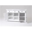 Beaumont Lane Solid Mahogany Sideboard with 3 Doors and 3 Drawers in Pure White