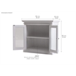 Beaumont Lane Solid Mahogany Display Buffet with 2 Glass Doors in Pure White